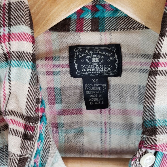 Lucky Brand Ivory Flannel Shirt - Picture 5 of 5